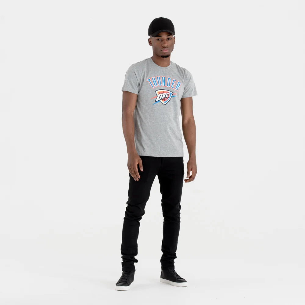 T-Shirt Oklahoma City Thunder NBA Team Logo Grigia