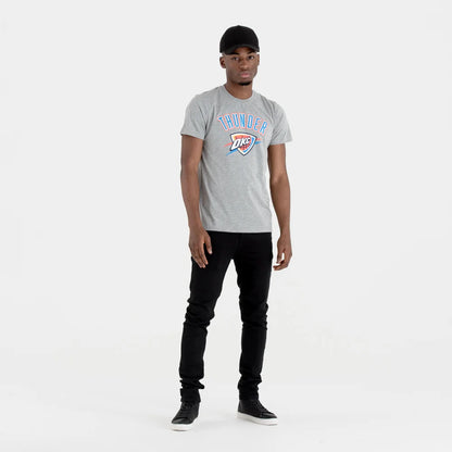 T-Shirt Oklahoma City Thunder NBA Team Logo Grigia