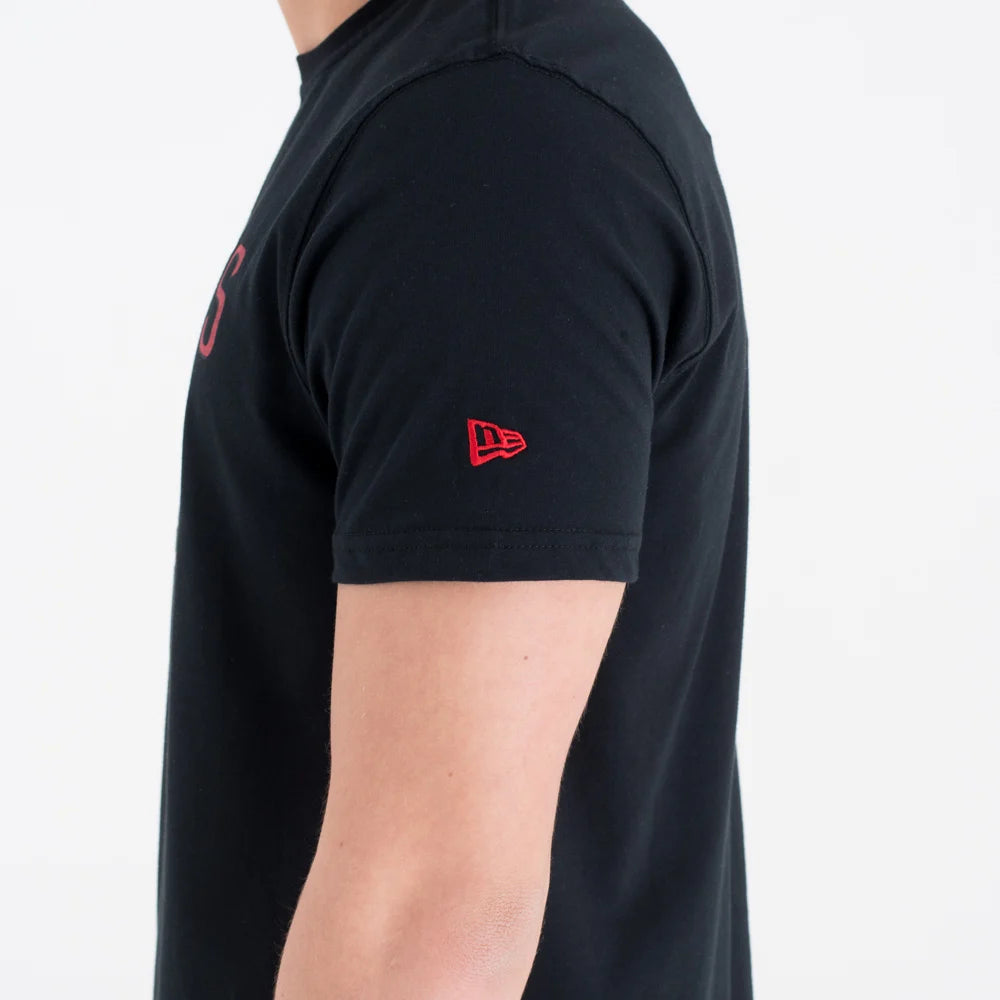 T-shirt nera con logo della squadra NBA degli Houston Rockets