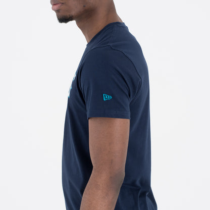 T-Shirt Charlotte Hornets Team Logo Blu Navy