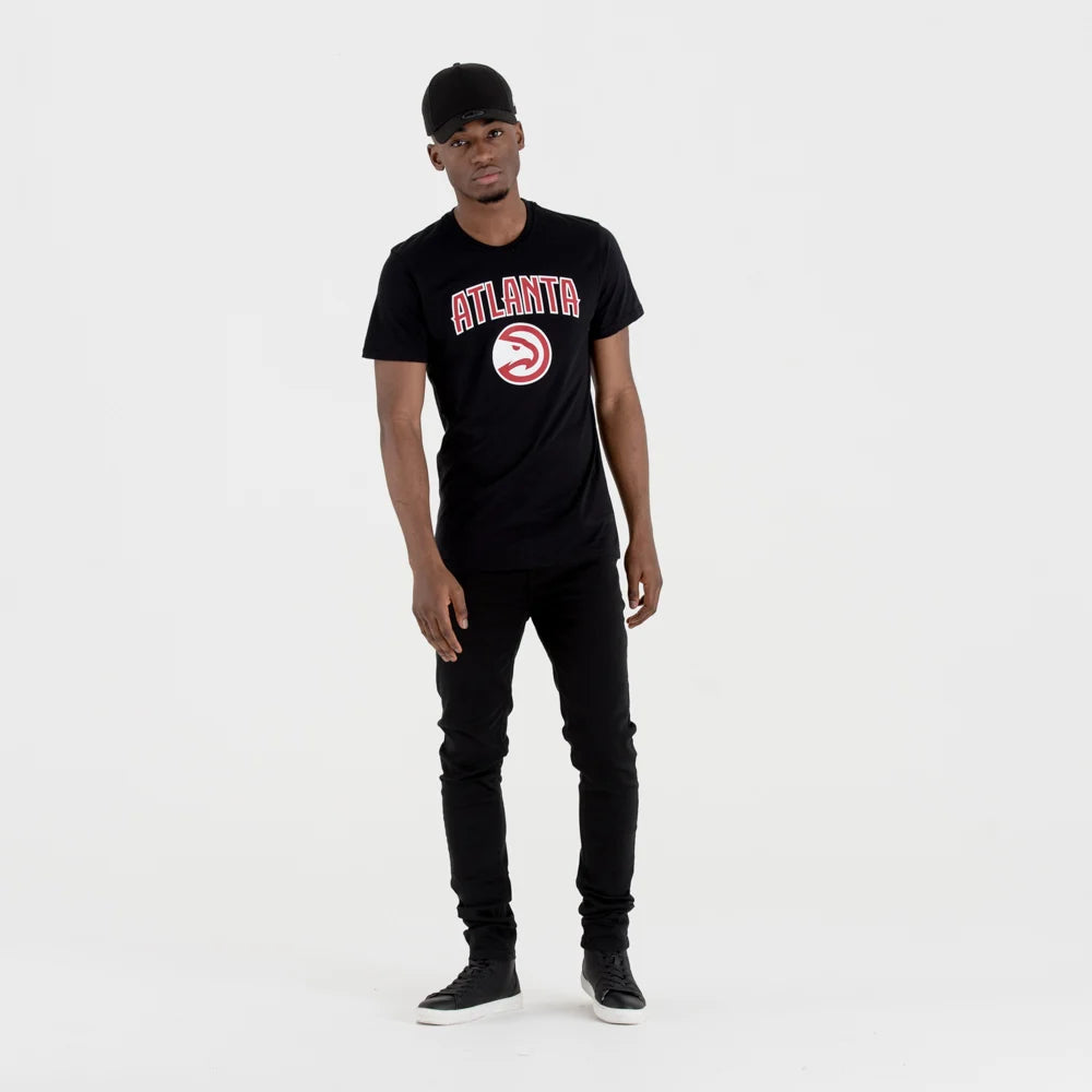 T-Shirt Atlanta Hawks Team Logo Nera
