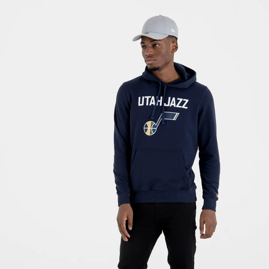 Felpa con cappuccio Utah Jazz Team Logo Blu Navy