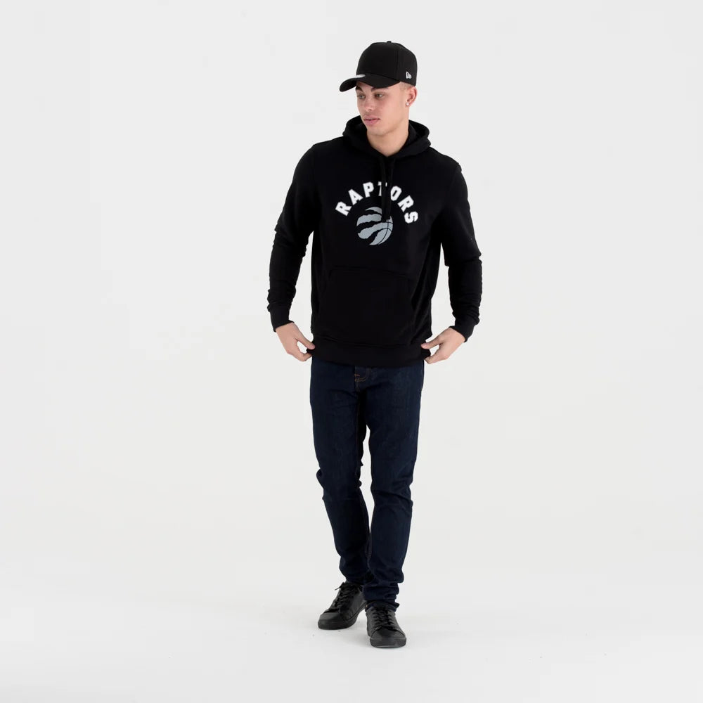 Felpa con cappuccio Team Logo Toronto Raptors nera