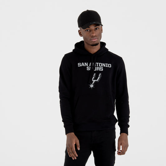 Felpa con cappuccio San Antonio Spurs NBA Team Logo nera