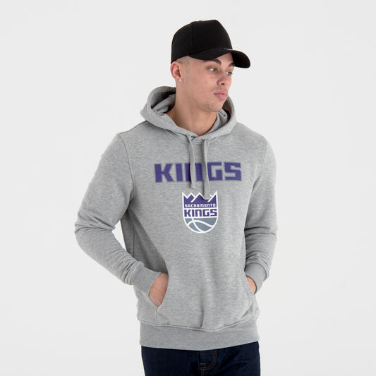 Felpa con cappuccio Sacramento Kings NBA Team Logo grigia