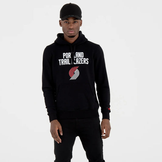 Felpa con cappuccio Portland Trail Blazers Team Logo nera