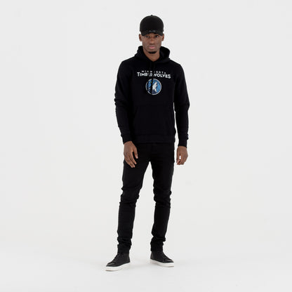 Felpa con cappuccio Minnesota Timberwolves Team Logo nera