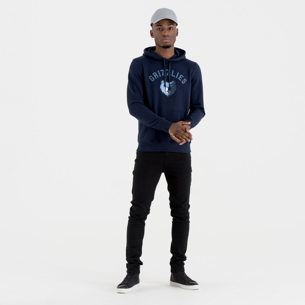 Felpa con cappuccio Memphis Grizzlies Team Logo Blu Navy