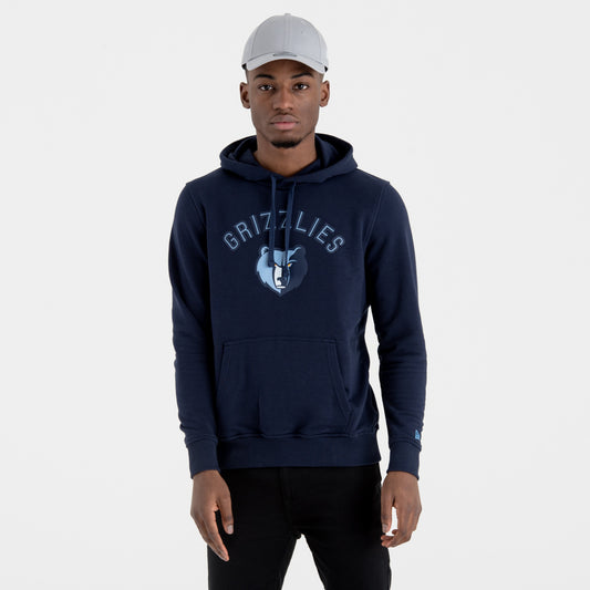 Felpa con cappuccio Memphis Grizzlies Team Logo Blu Navy