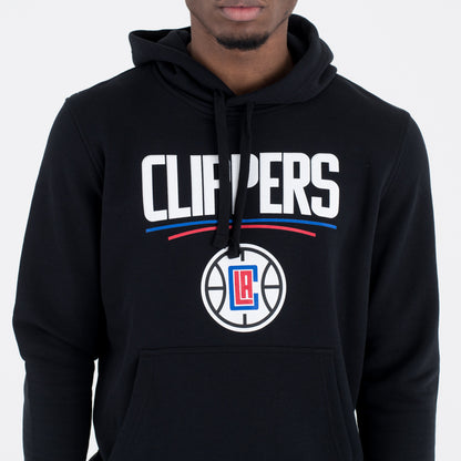 Felpa con cappuccio LA Clippers Team Logo Nera