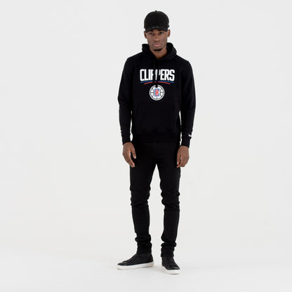 Felpa con cappuccio LA Clippers Team Logo Nera