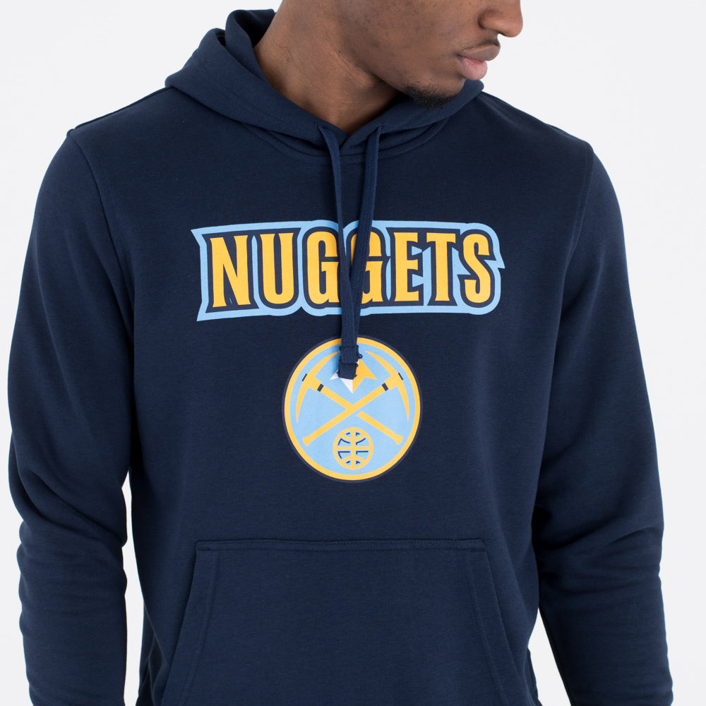 Felpa con cappuccio Denver Nuggets Team Logo Blu Navy
