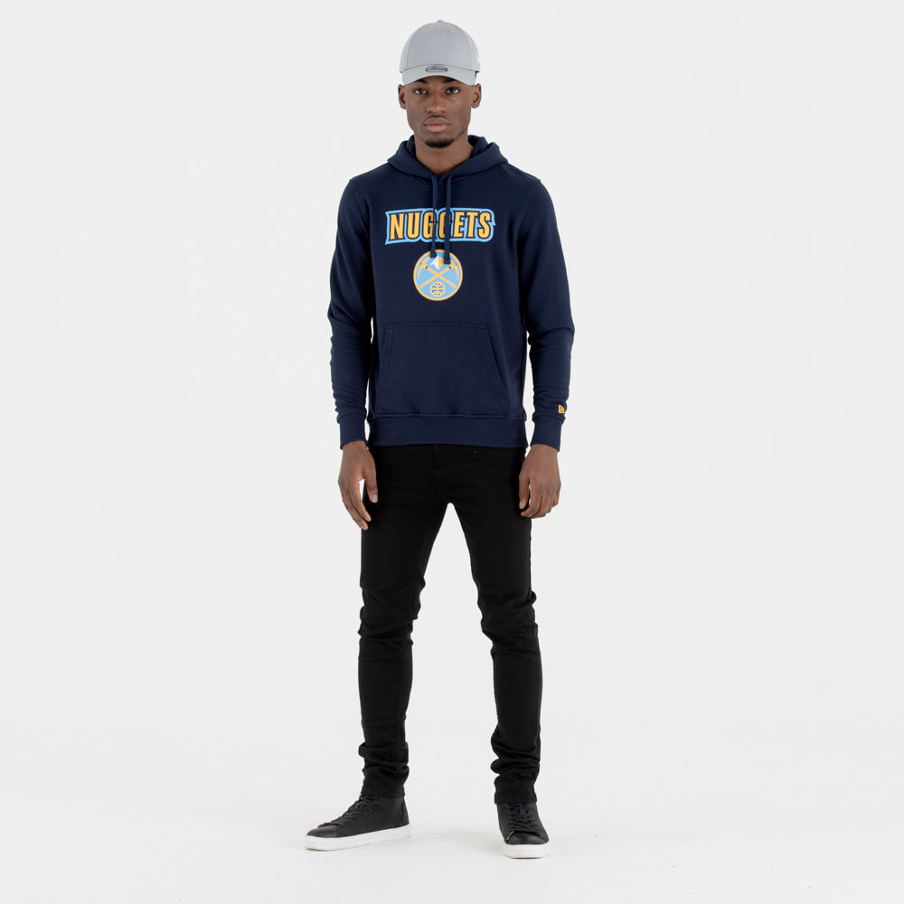Felpa con cappuccio Denver Nuggets Team Logo Blu Navy