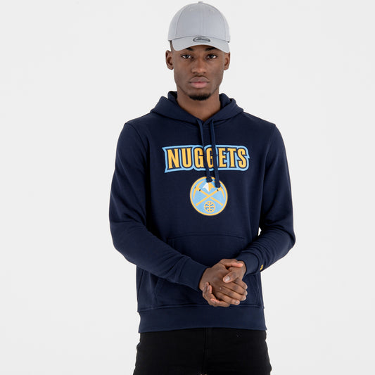 Felpa con cappuccio Denver Nuggets Team Logo Blu Navy