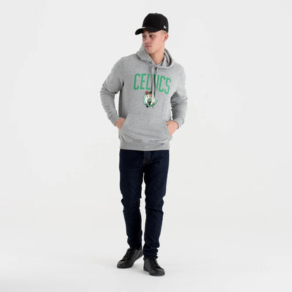Felpa con cappuccio Boston Celtics Team Logo grigia