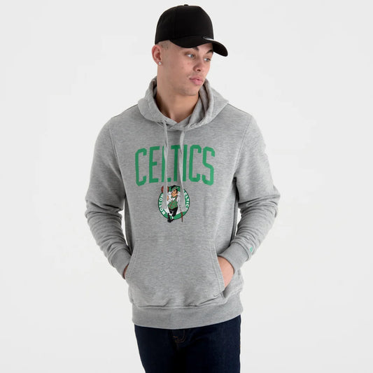 Felpa con cappuccio Boston Celtics Team Logo grigia