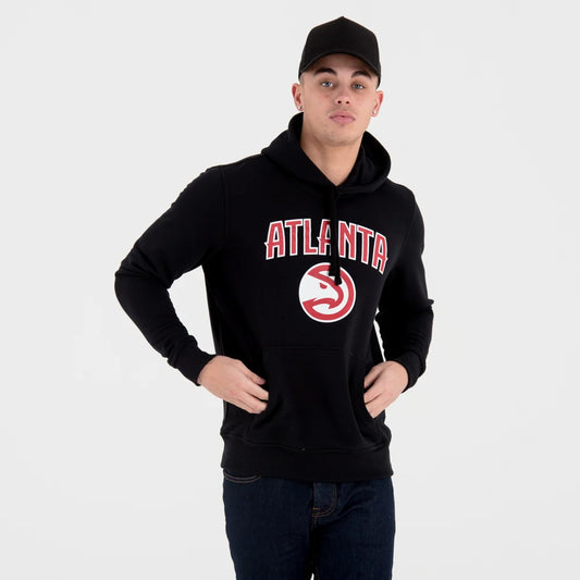 Felpa con cappuccio Atlanta Hawks Team Logo nera