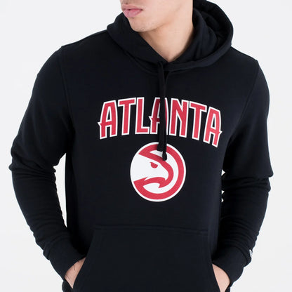 Felpa con cappuccio Atlanta Hawks Team Logo nera