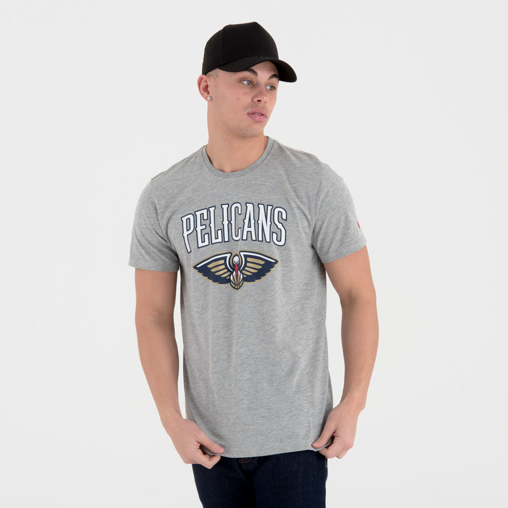 T-Shirt New Orleans Pelicans Team Logo Grigia