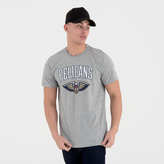 T-Shirt New Orleans Pelicans Team Logo Grigia