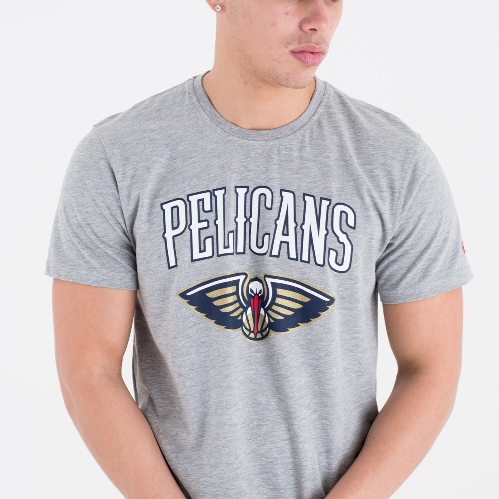 T-Shirt New Orleans Pelicans Team Logo Grigia