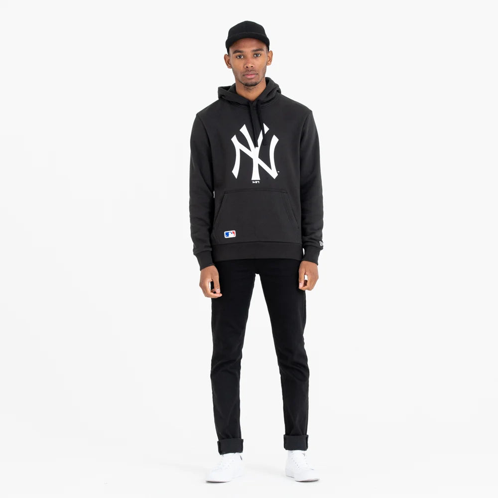 Felpa con cappuccio New York Yankees Team Logo nera