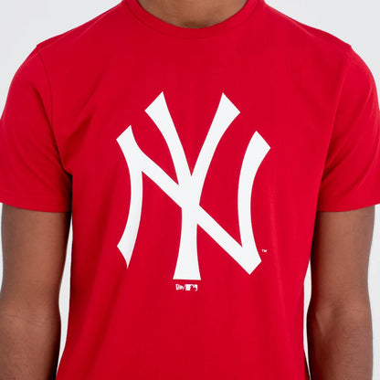 T-Shirt New York Yankees Team Logo Rossa