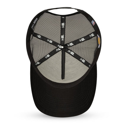 New Era LA Lakers Tonal Black A-Frame Trucker Cap