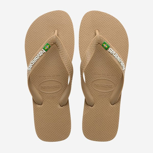 Havaianas Brasil Logo Rose Gold Beige