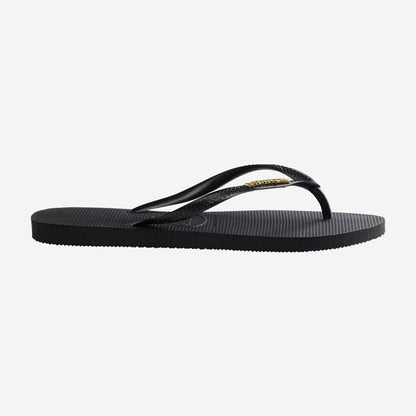 Havaianas Slim Logo Metallic nera