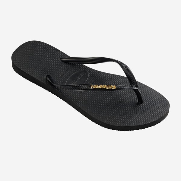 Havaianas Slim Logo Metallic nera