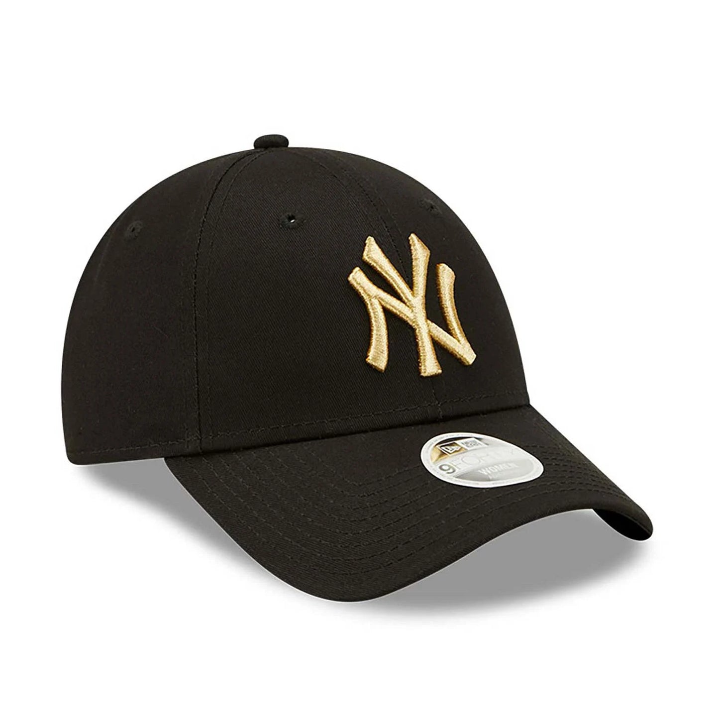 Cappellino 9FORTY New York Yankees Logo Metallizzato Donna Nero