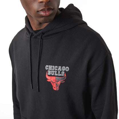 Felpa con cappuccio Chicago Bulls NBA Team Logo nera