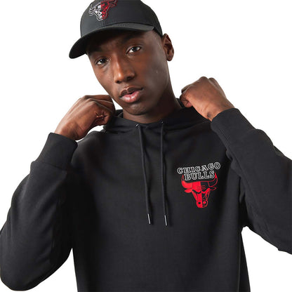 Felpa con cappuccio Chicago Bulls NBA Team Logo nera