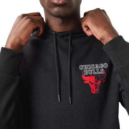 Felpa con cappuccio Chicago Bulls NBA Team Logo nera