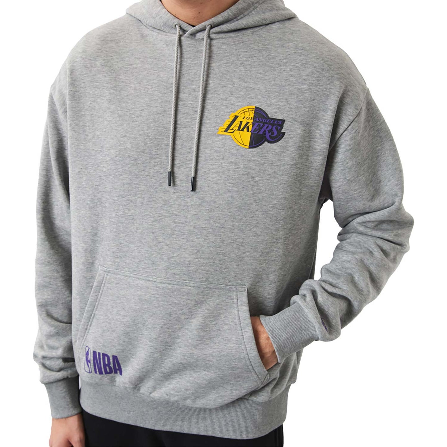 Felpa con cappuccio LA Lakers NBA Team Logo grigia