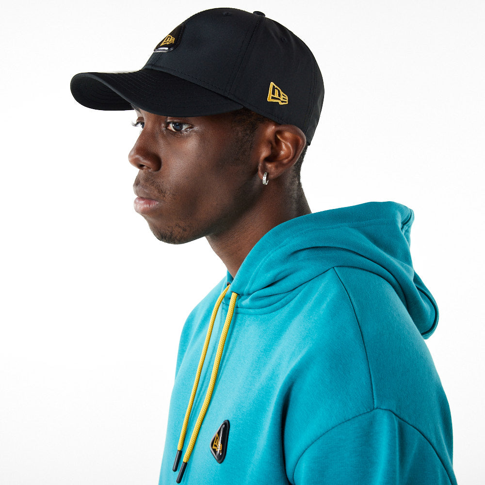 Felpa con cappuccio oversize New Era Rubber Patch Turchese