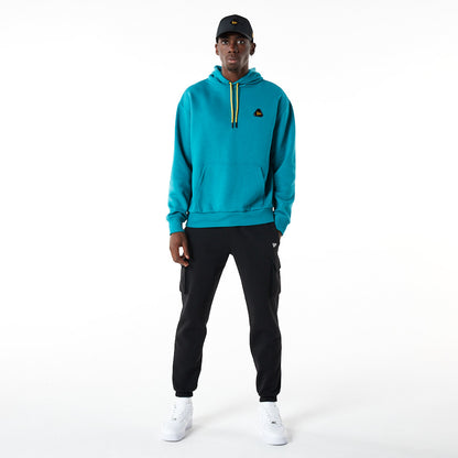 Felpa con cappuccio oversize New Era Rubber Patch Turchese