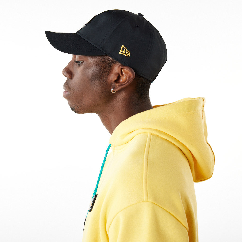Felpa con cappuccio oversize New Era Rubber Patch gialla