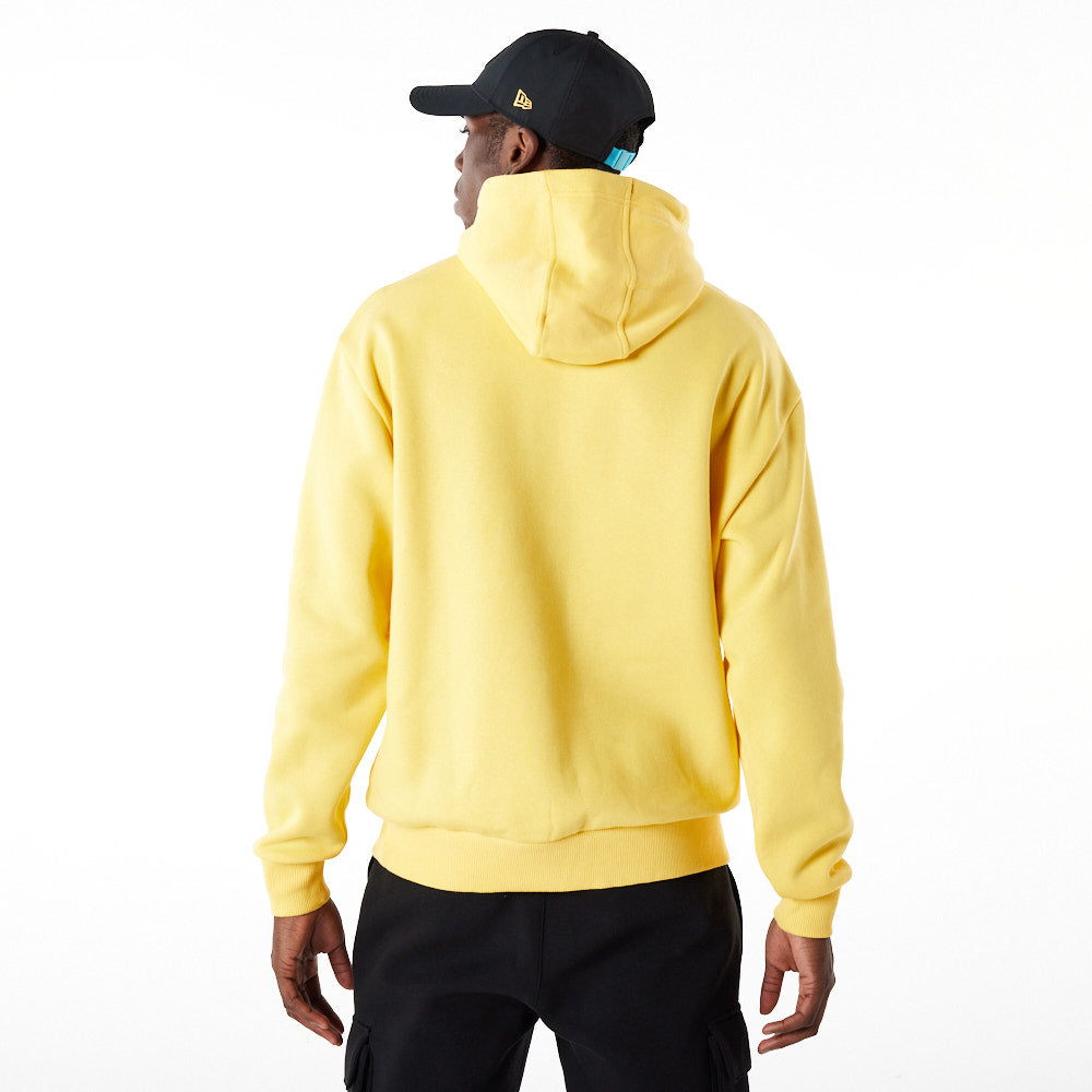 Felpa con cappuccio oversize New Era Rubber Patch gialla