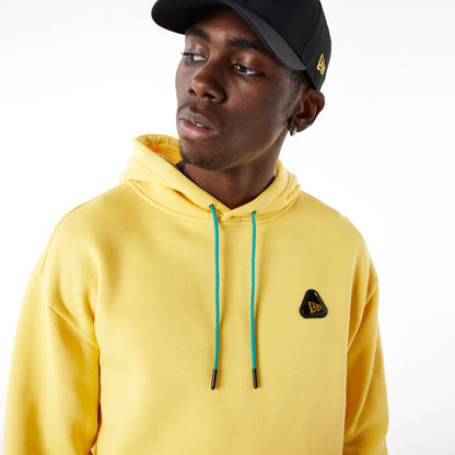 Felpa con cappuccio oversize New Era Rubber Patch gialla