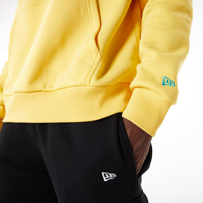 Felpa con cappuccio oversize New Era Rubber Patch gialla