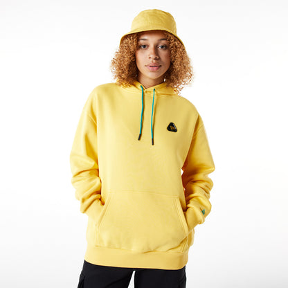 Felpa con cappuccio oversize New Era Rubber Patch gialla