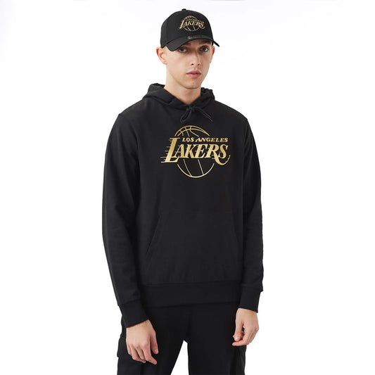 Felpa con cappuccio LA Lakers NBA Foil nera