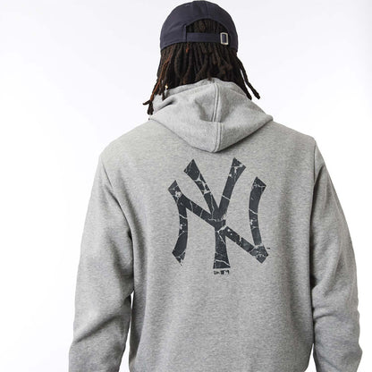 Felpa con cappuccio New York Yankees Logo Infill Grigia