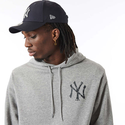 Felpa con cappuccio New York Yankees Logo Infill Grigia