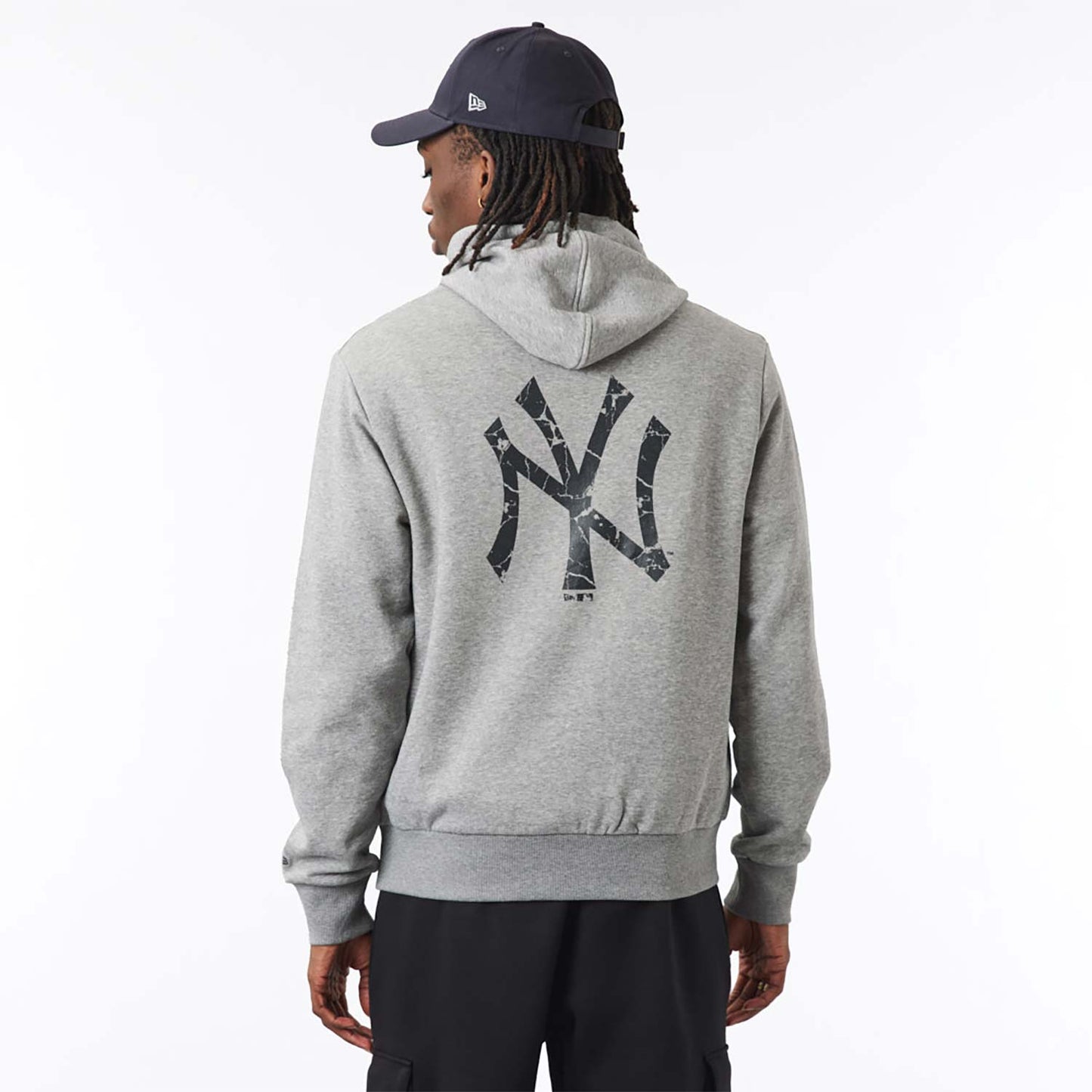 Felpa con cappuccio New York Yankees Logo Infill Grigia