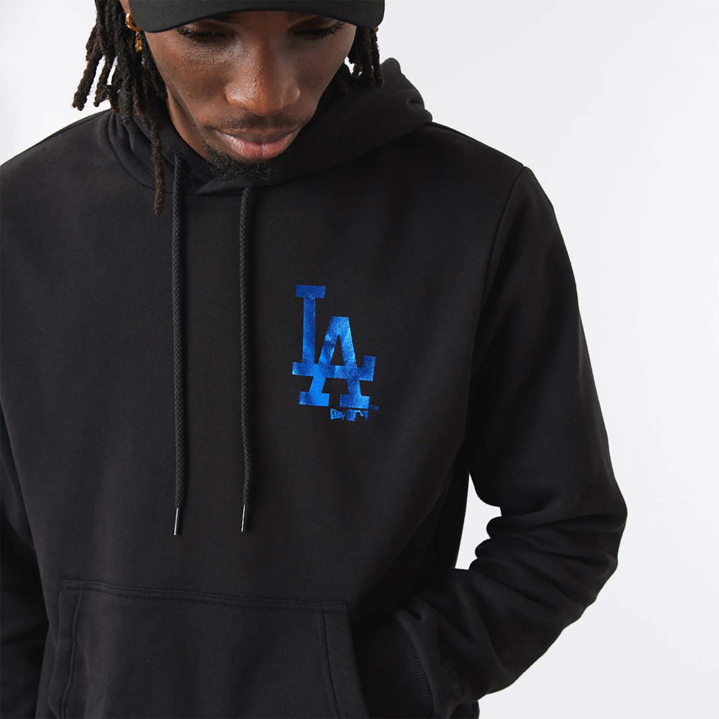 Felpa con cappuccio LA Dodgers MLB Foil nera