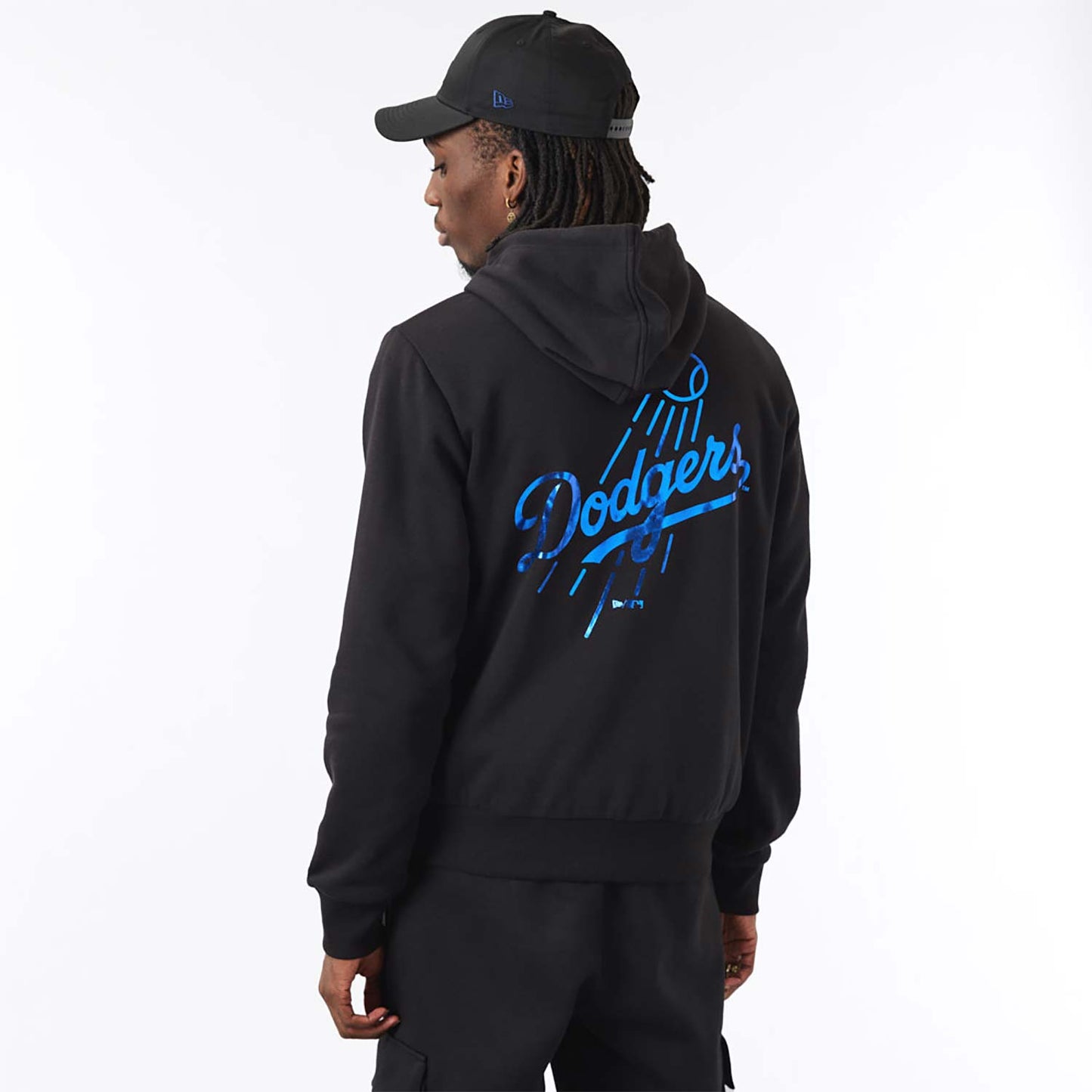 Felpa con cappuccio LA Dodgers MLB Foil nera