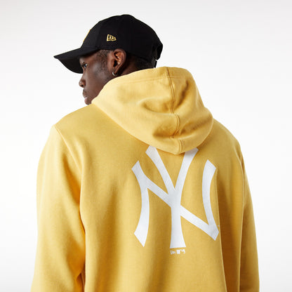 Felpa con cappuccio New York Yankees League Essential giallo pastello